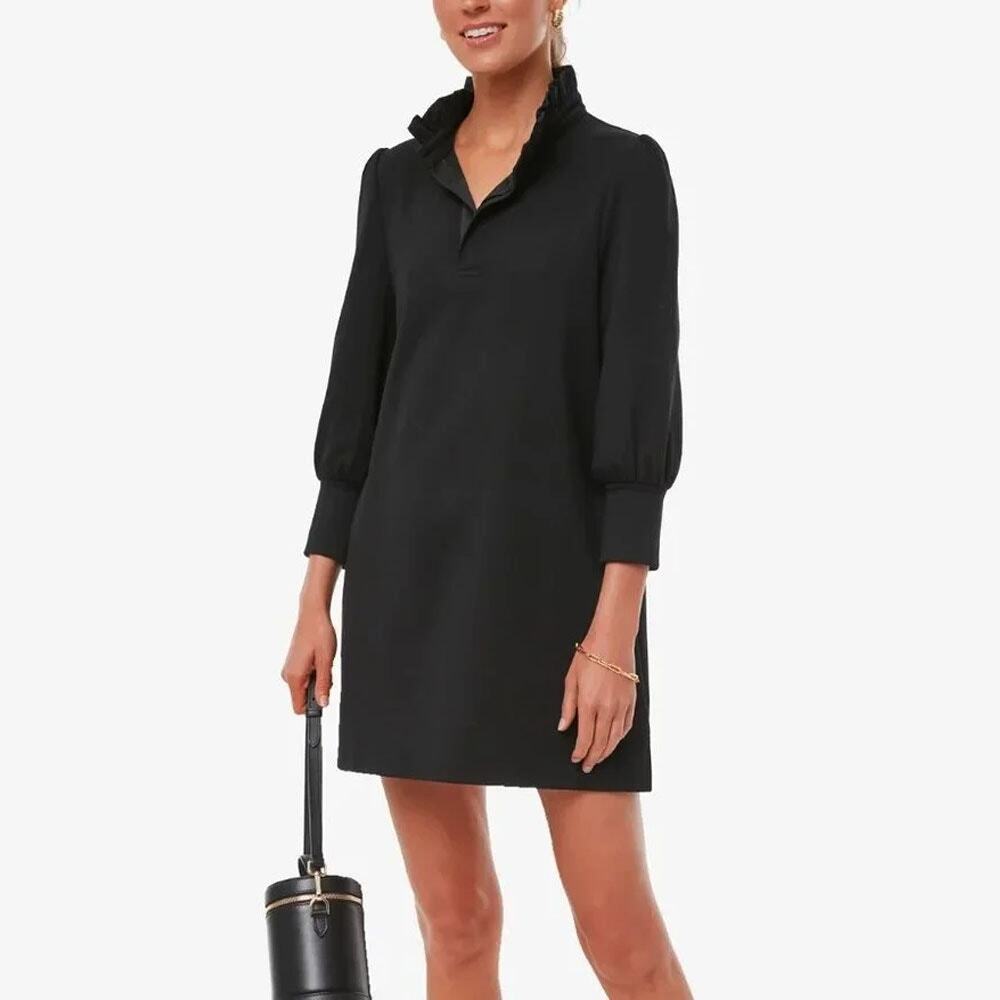Tuckernuck Pomander Place Black Charlotte Terry Dress Small
